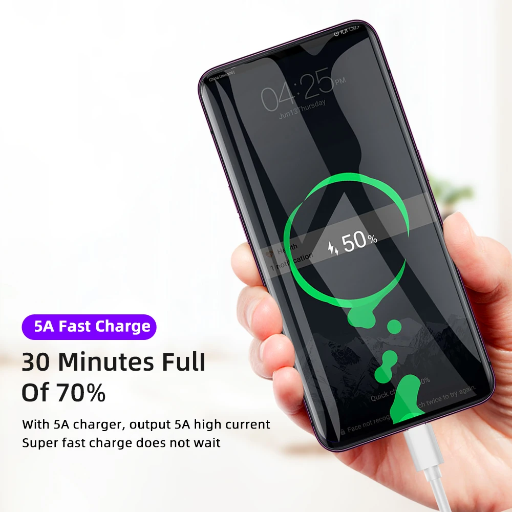 USB C кабель 5A Supercharge usb type для huawei mate 30 Pro P20 быстрое зарядное устройство Шнур