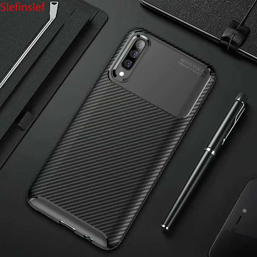 Чехол из углеродного волокна для Samsung Galaxy A70 A50 чехол с полной защитой 360 градусов
