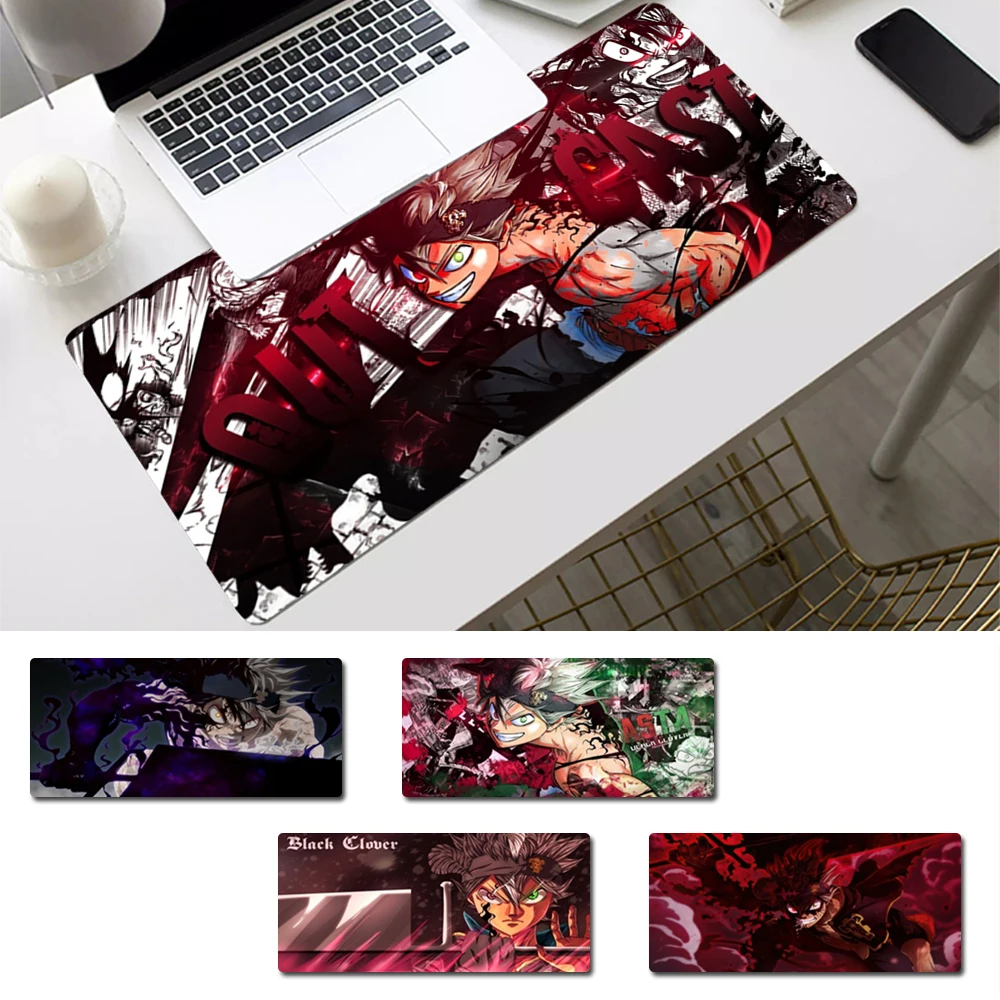 

Trendy Black Clover Gaming Mouse Pad Gamer Keyboard Maus Pad Desk Mouse Mat Game Accessories For Overwatch