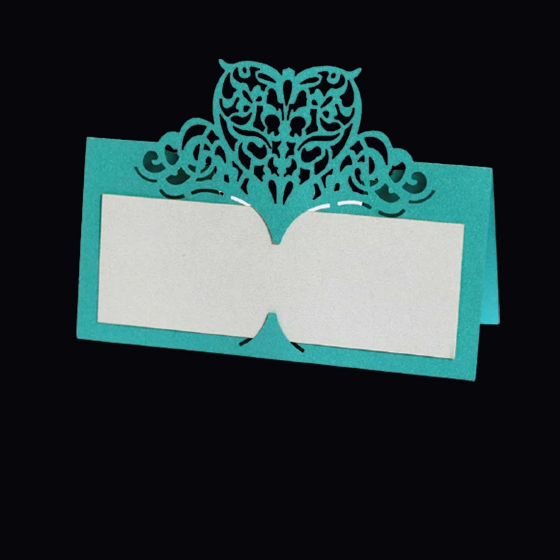 50/100 шт любящее сердце лазерная резка настольный Имя Место карты кружева имя