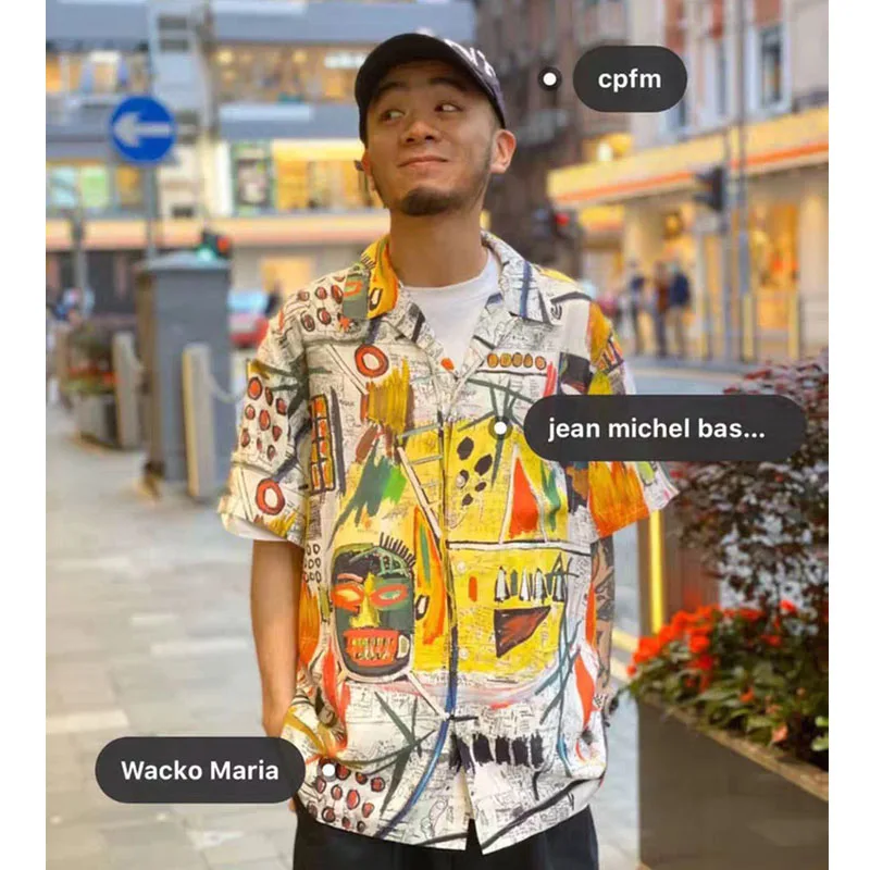 

Best Quality Men Women 1:1 Fashion Streetwear New Hip Hop Graffiti Kapital Shirt