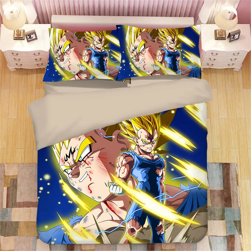 DRAGON BALL Z 3D постельное белье набор сын Goku vegeta пододеяльники, наволочки для подушек, драконий жемчуг одеяла постельные принадлежности Постельное белье