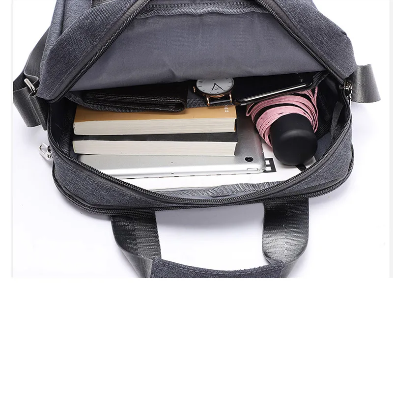 

AOTTLA Men's Handbag Double Zipper Oxford Shoulder Bag Male Casual Large Capacity Crossbody Bag Business Travel Messenger Bags