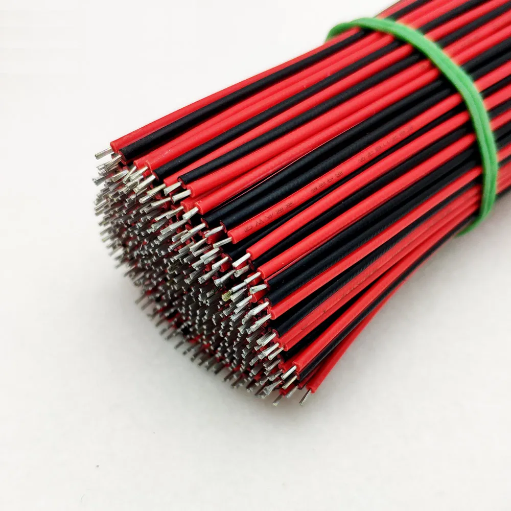 50 шт. 22AWG светодиодный cbales L: 10 см 20 см 30 см 2pin Луженый Медь красный и черный провод для 5050 5730 светодиодный полоса мощный удлинительные шнуры для подключения