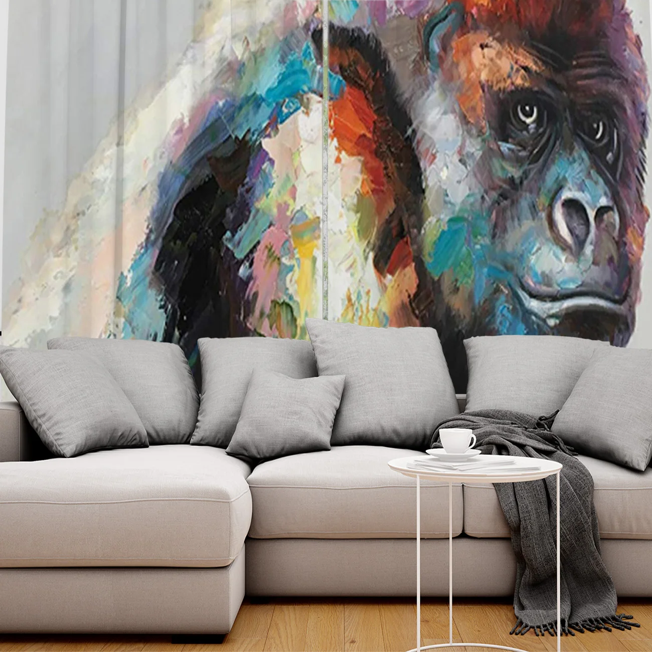 Gorilla Window Curtains for Living Room Decorative Items | Дом и сад