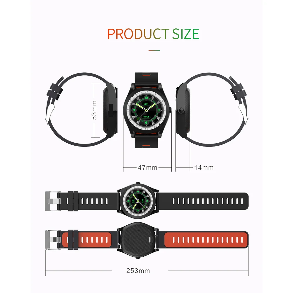 

Carsikie Big Screen Sport Smartwatch with Sim Card for Men Women Heart Rate Monitor Fitness Tracker Watch Android IOS