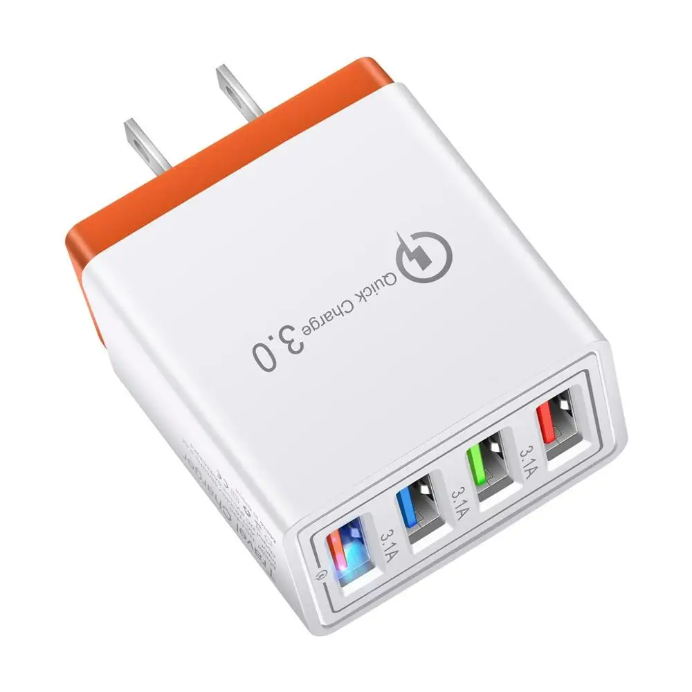 4 порта быстрой быстрое зарядное устройство QC 3 0 USB Hub 3.5A адаптер питания США