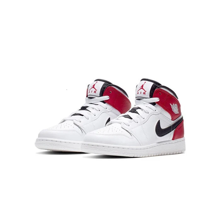 Nike Air Jordan 1 Новое поступление обувь для детей Дышащие Детские Баскетбол Спорт на открытом воздухе спортивная обувь#554724-124