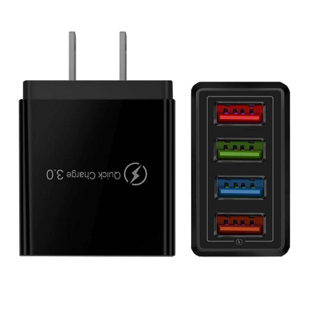 

4 USB Charger Quick Charge 3.0 Port Fast Charging Wall Adapter For iPhone 12 11 X Xiaomi Samsung Mobile Phone Charger QC 3.0