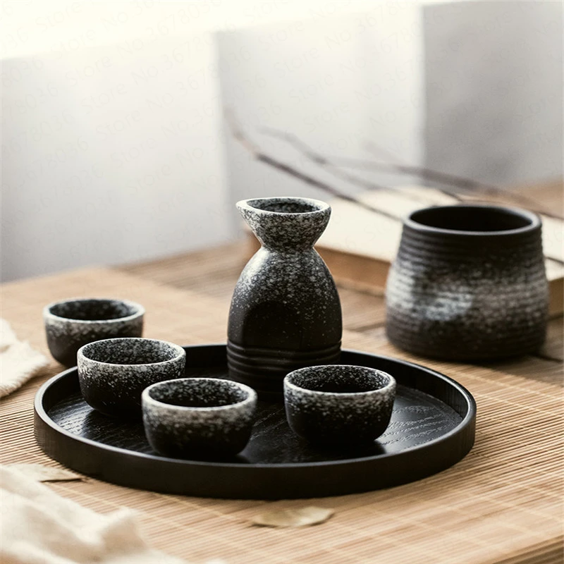 Керамический набор для вина теплый горячий горшок домашняя желтая бутылка белый