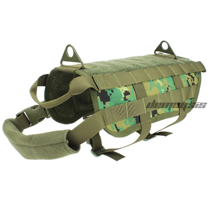 wldigi K9 тактический военный 1000D нейлон Molle система дрессировка собаки жгут охотничья собачья жилетка, одежда S-XL - Цвет: wldigi