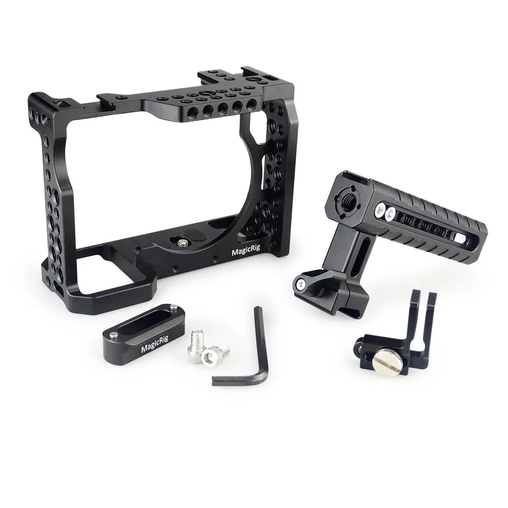 MAGICRIG клетка для DSLR камеры с ручкой NATO+ кабель HDMI Зажим для sony A7RIII/A7RII/A7II/A7III/A7SII DSLR Cage Комплект расширения