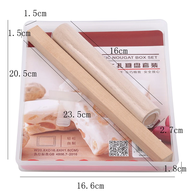 

Sugar Cutting Tool Set Wood Color Cutting Abrasive Set Baking Handmade Snow Cake Making Tray Nougat Cutting Tool