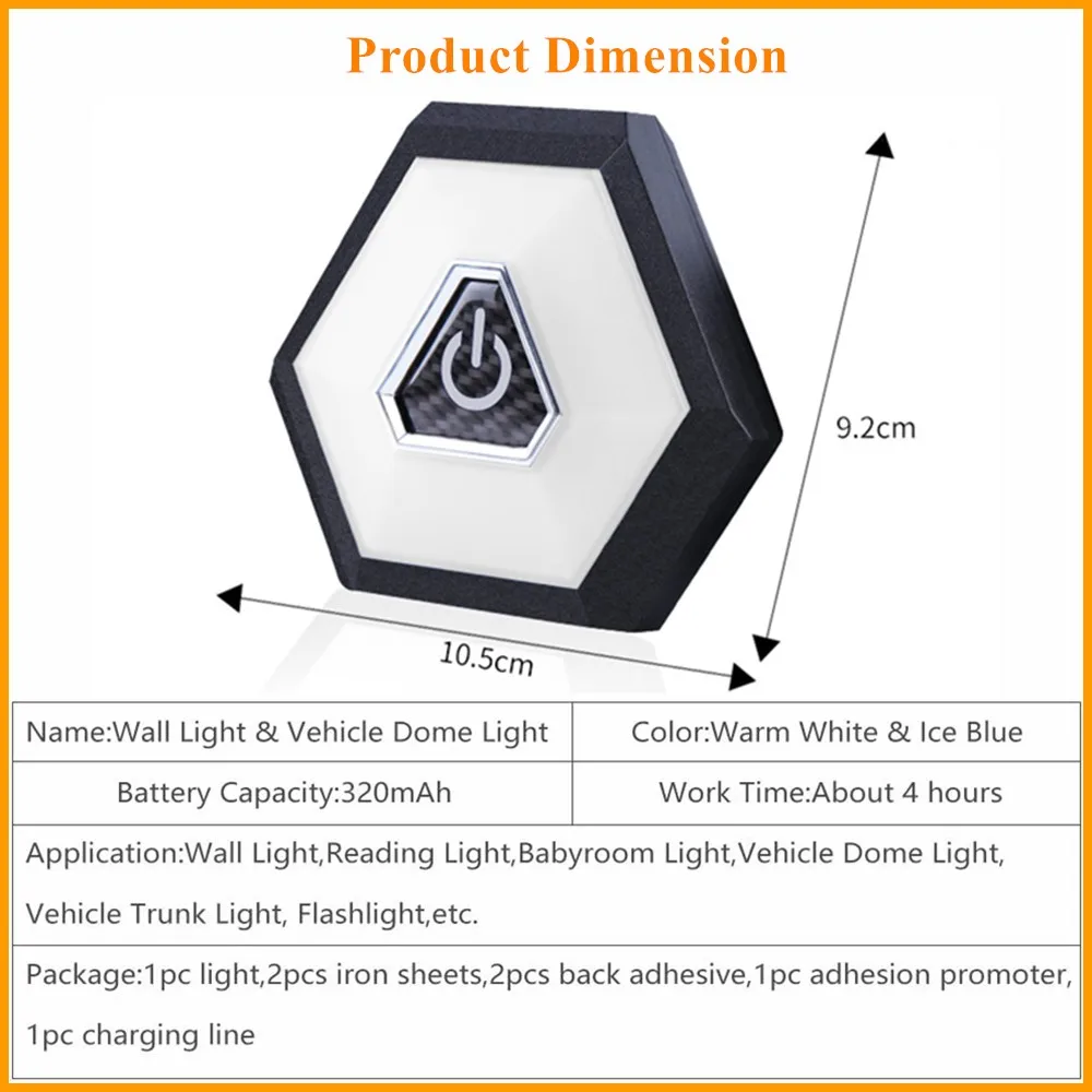 Перезаряжаемый светодиодный крыши автомобиля чтение светильник пакет для