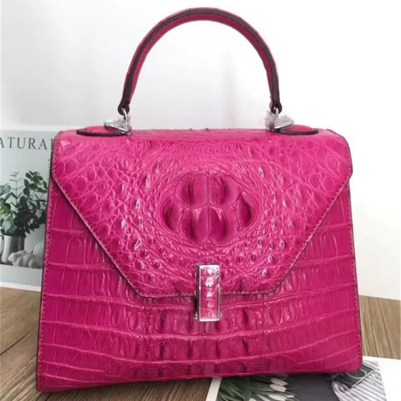 Женская сумка мессенджер из 100% натуральной кожи аллигатора|Сумки с ручками| |