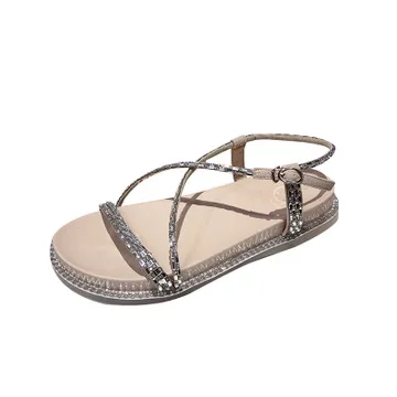 

2021 Summer Beige Heeled Sandals Comfort Shoes for Women Muffins shoe Shallow Mouth All-Match Black Fashion Low Clogs New Flat