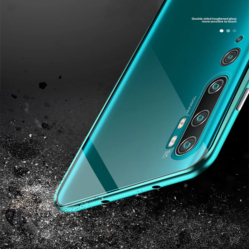 Двухсторонний стеклянный чехол для redmi note 10 pro 10s магнитный поглощающий флип-чехол