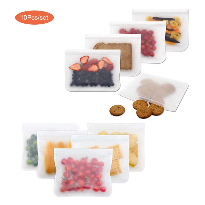 10 шт./компл. силиконовый контейнер для хранения Еда контейнеры Многоразовые
