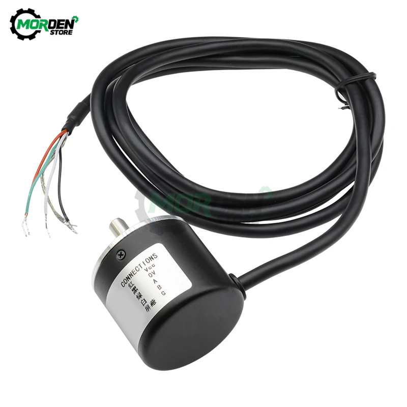 5-24V 600P/R 300P/R инкрементный оптический поворотный кодер AB двухфазный 6 мм вал 360R 600R