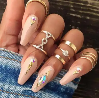 5 шт./компл. богемное Ретро хрустальный шар Простой полый панк индивидуальный Knuck