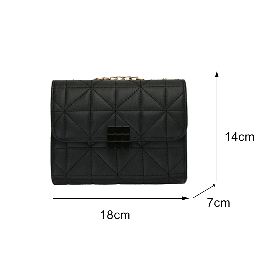 

Fashion Lattice Pattern PU Women Handbag Lady Chain Square Shoulder Bags