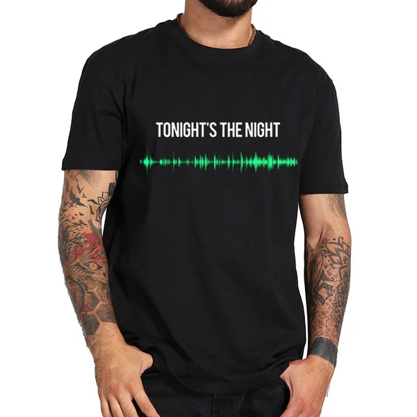 Футболка tonights the night мужская с подлинной песней музыкой и звуковыми волнами