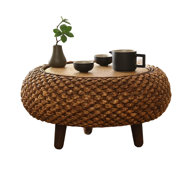 בעבודת יד קש תה קפה שולחן עם מרפסת מפרץ חלון למידה מחקר שולחן לסלון ריהוט יפני טאטאמי שולחן