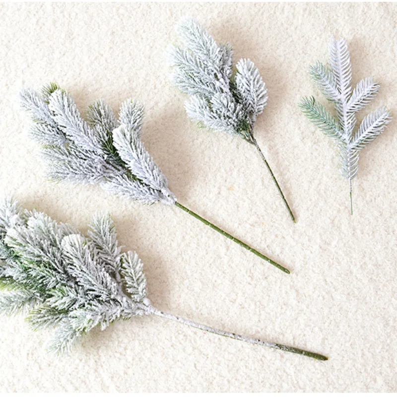 

8pcs Artificial Christmas Pine Needles Hoarfrost Hanging Door Decoration Christmas Atmosphere Decoration Holiday Home Decoration