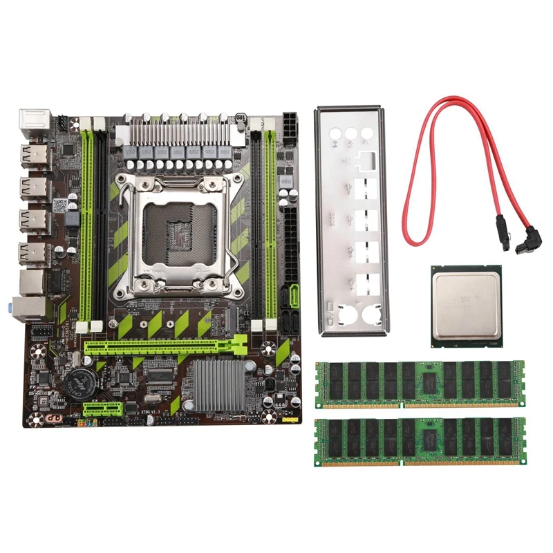 Online X79 X79G Motherboard Set Mit LGA2011 Combos Xeon E5 2620 CPU 2Pcs X 4GB = 8GB Speicher DDR3 RAM 1333Mhz PC3 10600R