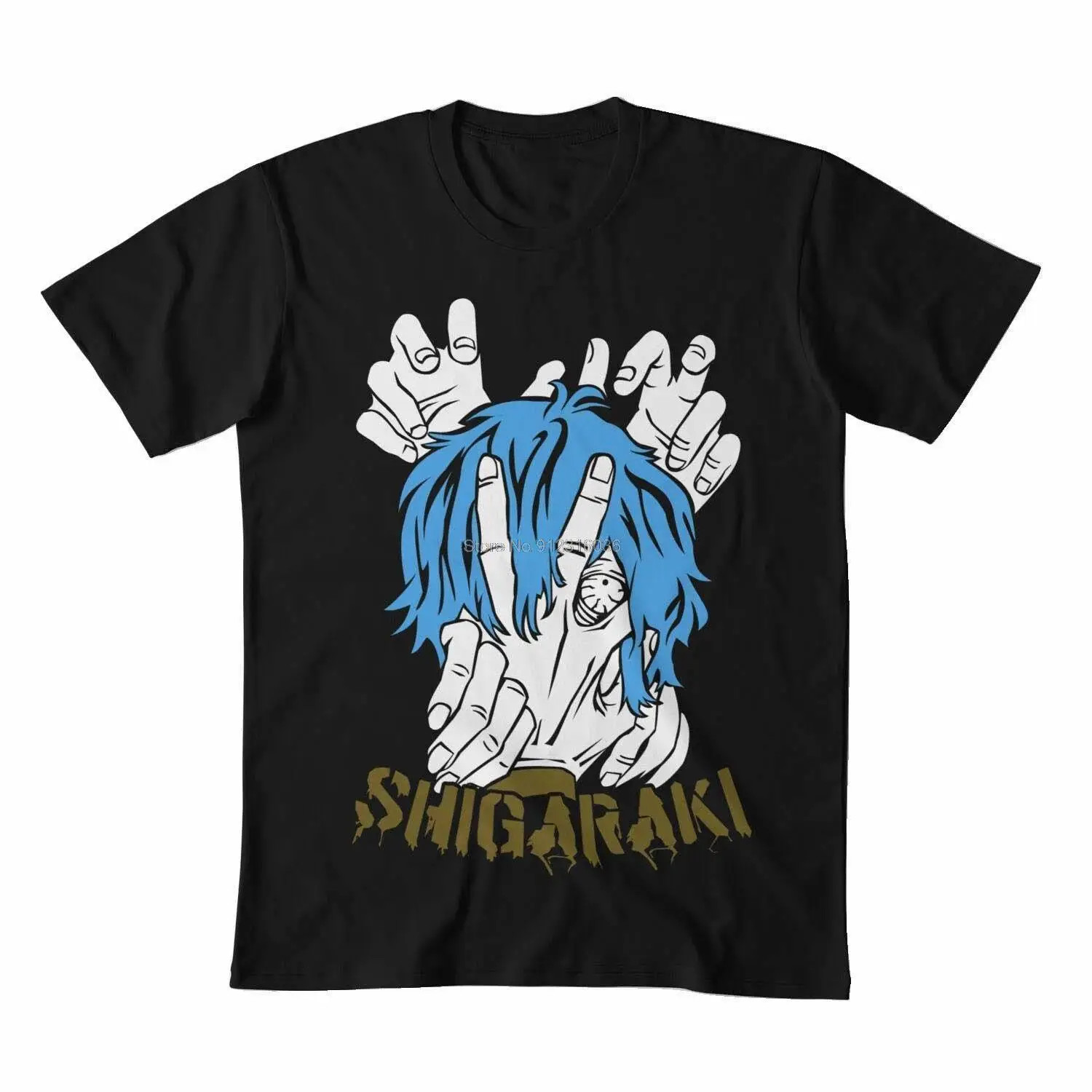 Boku No Hero Academia Shigaraki Tomura Slim Fit t-Shirt Men Cotton Tshirt Hip Hop Tees Tops Harajuku Streetwear