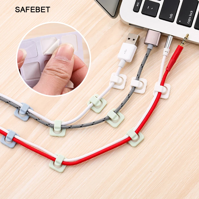 18 шт. самоклеющиеся провода держатель для хранения кабель Органайзер консилер