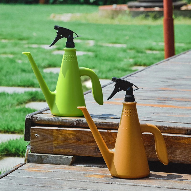 

1Pcs Flower Watering Can 2 in 1 Plastic Watering Can Indoor Garden Plants Pressure Spray Water Kettle Adjustable Sprayer