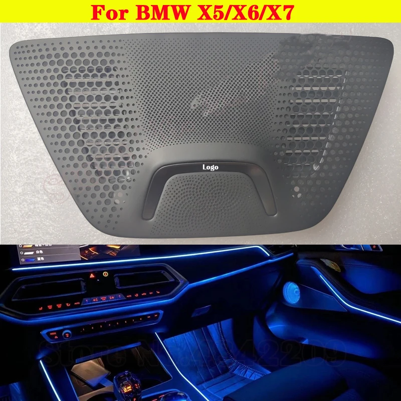 

Lighting Audio Lossless Sound HiFi Music Stereo Speaker Cover LED Center Control Panel For BMW X5/X6/X7 series G05 G06 G07