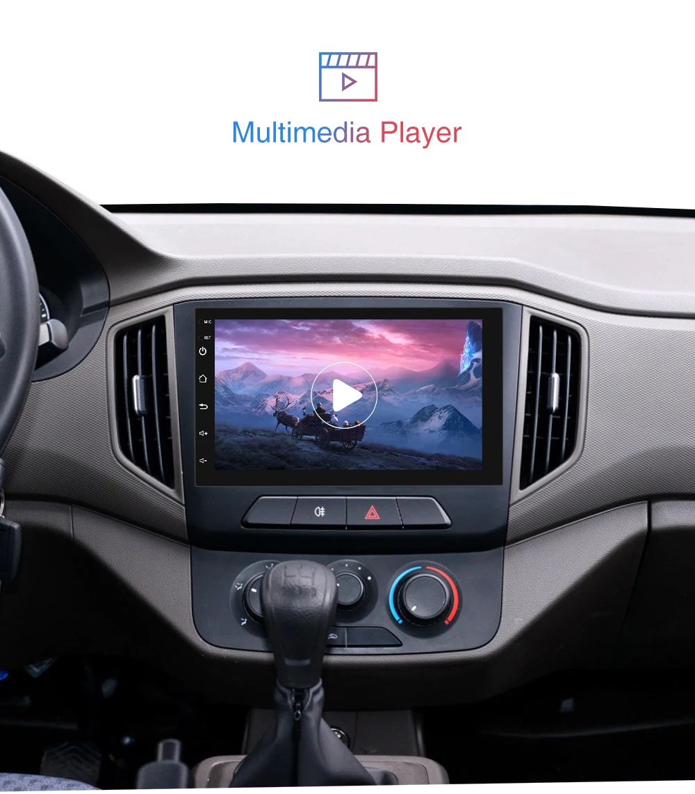 Podofo 2 Din Android 9 1 Автомобильный GPS мультимедийный видео плеер авторадио для VW Toyota Nissan