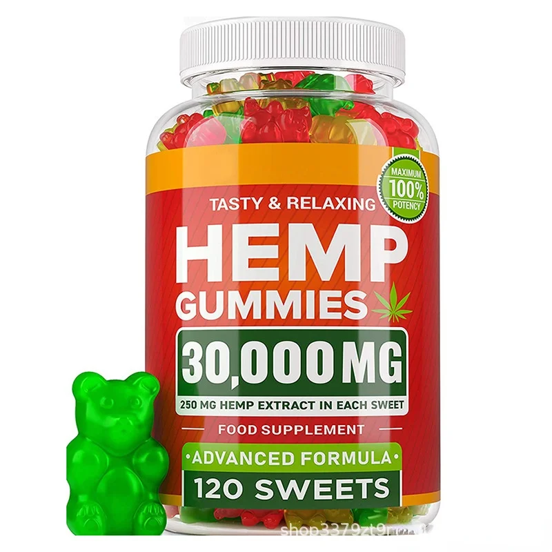 

120 шт. милые медвежьи пеньковые жевательные резинки для снятия стресса и беспокойства, смягчающая смесь, безопасные и натуральные медвежьи ...