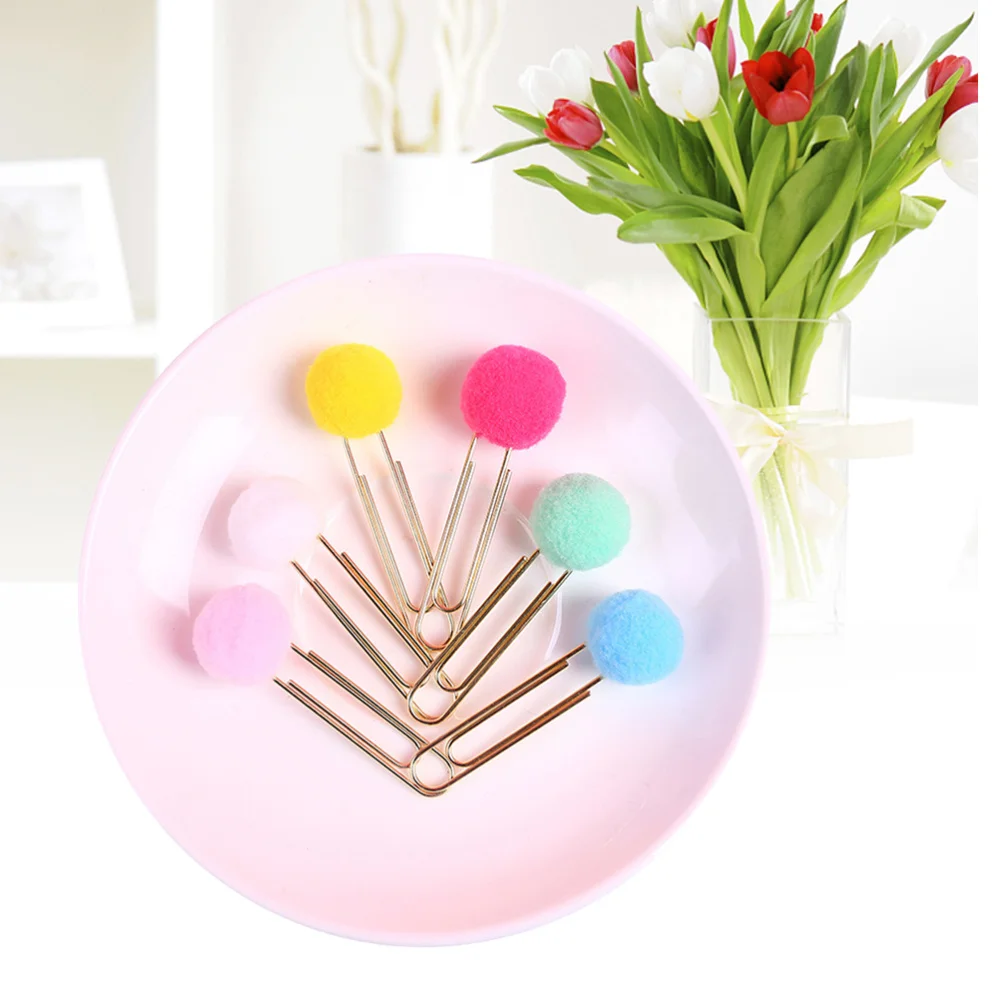

18pcs Small Fresh Colored Hair Paper Clip Student Notes Decorative Candy Color Small Pin Creative Paper Clip