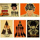 Ретро плакаты, заводная картина, оранжевый Энтони бергесс Алекс, холст, искусство стены, искусство, Декор для дома