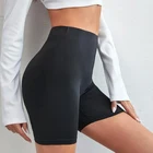 Шорты женские велосипедные с завышенной талией, эластичные базовые однотонные Короткие штаны для женщин, подходящая ко всему одежда Pantalones
