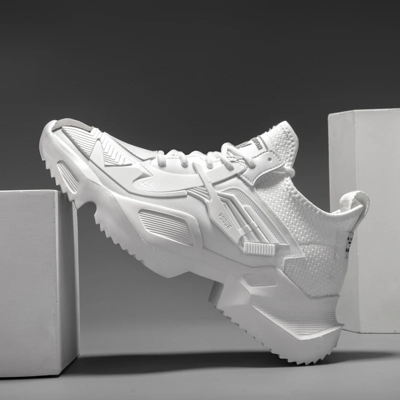 Sainimo/2019 модные кроссовки на толстой платформе мужская повседневная обувь Мужская