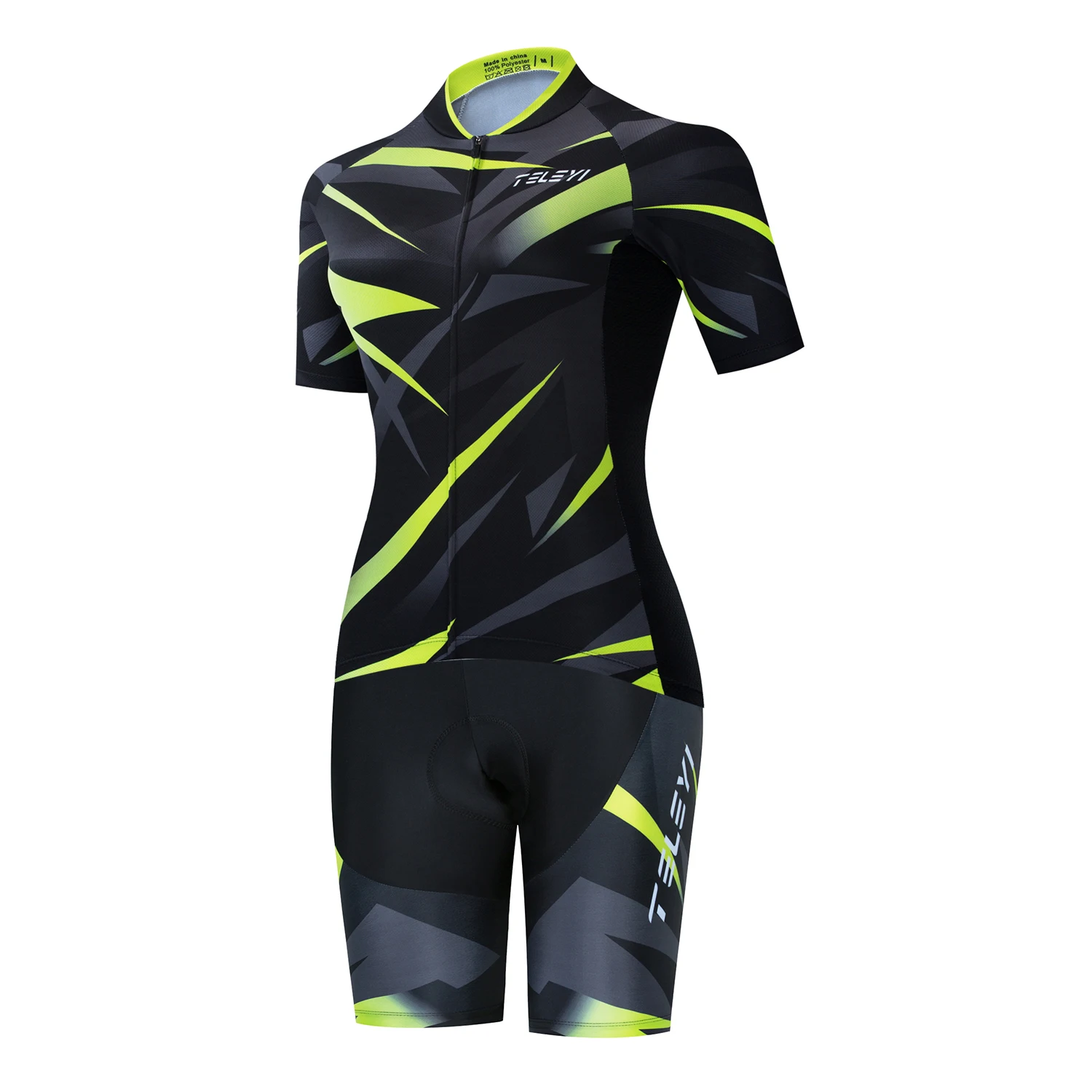 

TELEYI Women's Short Sleeve Jersey Sets MTB Cycling Clothing GEL Ropa Ciclismo Road Bike Shirt Triathlon Uniform Breathable
