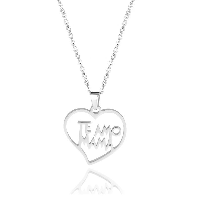

2021 Warm Stainless Steel Love Heart Pendant Necklaces for Women Mama Letter Heart Necklace Jewelry Gift Accessories Wholesale
