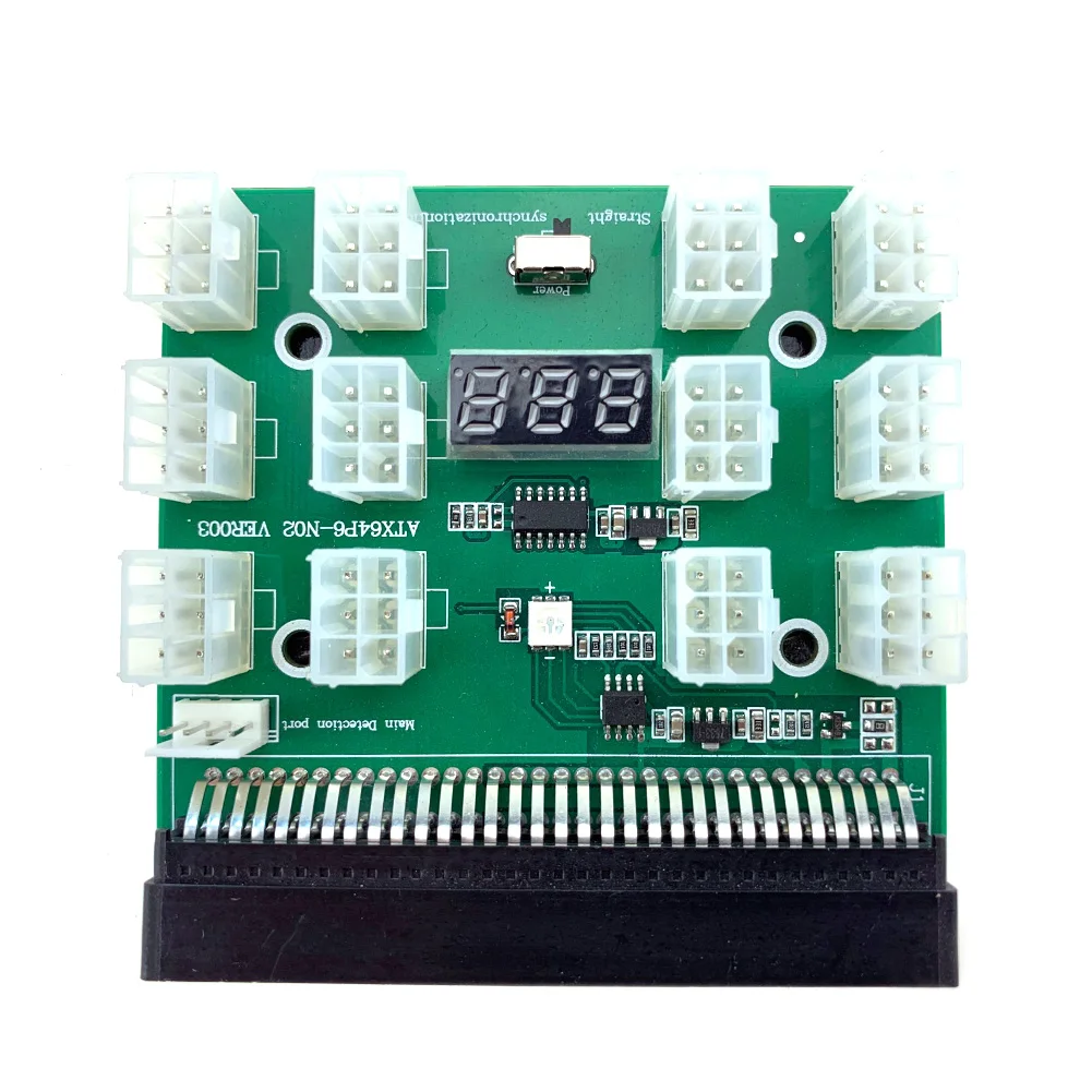 Conversion +12pcs 6Pin to 8Pin 18AWG Power Cable Module Breakout Board for HP 750W 1200W PSU Server BTC  Компьютеры и