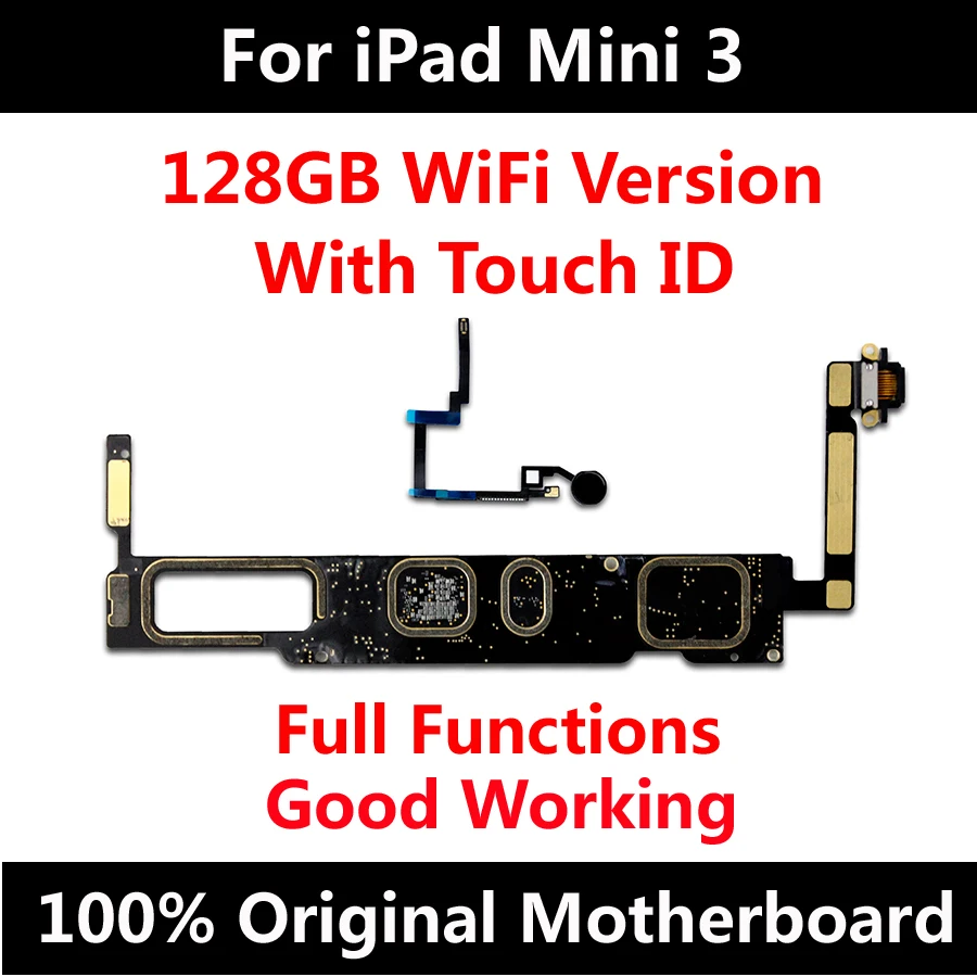 Для iPad Mini 3 WiFi WLAN версия разблокировка материнская плата оригинальная IOS система