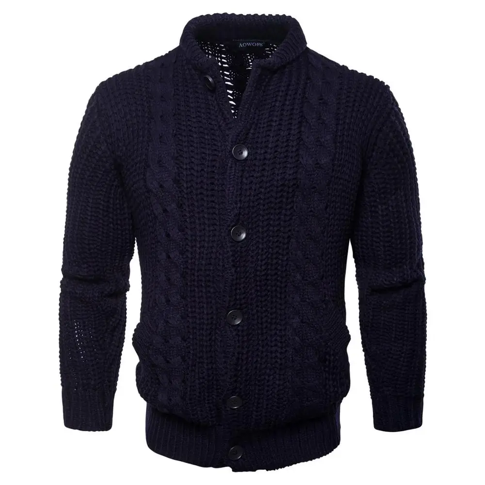 Мужской осенний плотный Новый Модный деловой Повседневный свитер мужская