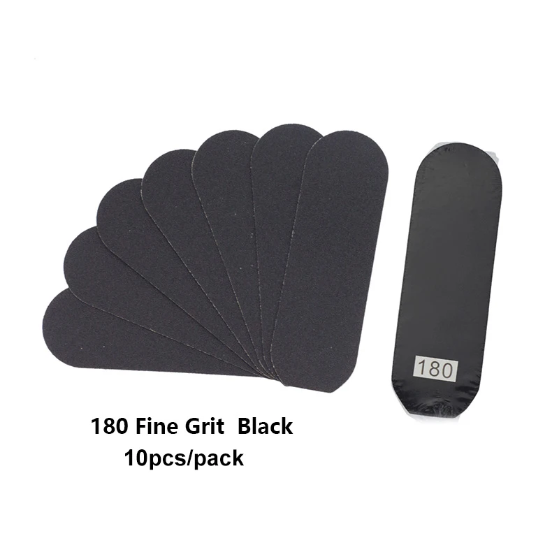 180 Grit Black 10pcs Белый/черный ЗАМЕНЯЕТ шлифовальную бумагу пилочки для ног грубая заправка Сменные салонные инструменты для ухода за ногами отмершая кожа удаление мозолей Прямая поставка - Цвет: 180 Grit Black 10pcs
