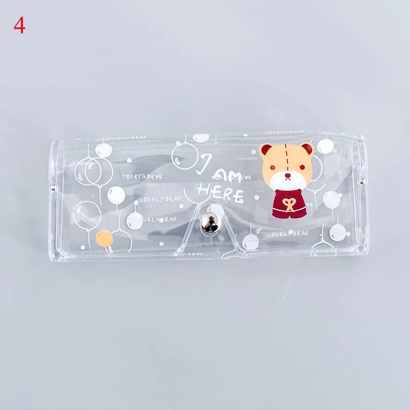

Cute Cartoon Travel Women Transparent Pvc Eye Glasses Box Bag Case Protection Holder Carry Box Fashion Eyewear Accessories