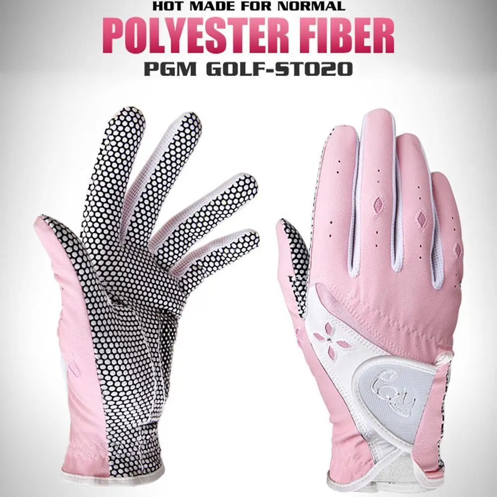 

1 Pair Golf Women's Gloves Left Hand And Right Hand Non-slip Golf Gloves Ladies Breathable Outdoor Sports Gloves