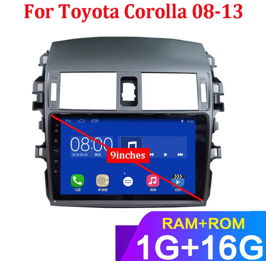 

For Toyota Corolla 08-13 9" Android Car Radio Multimedia Player GPS Navigation