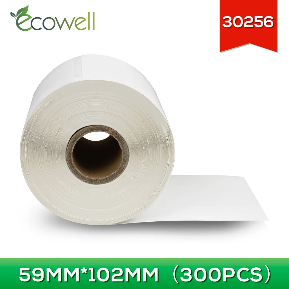 Ecowell 1 рулон 30256 доставка этикеток 59 мм * 102 300 шт Этикетка совместима с Dymo LabelWriter 400