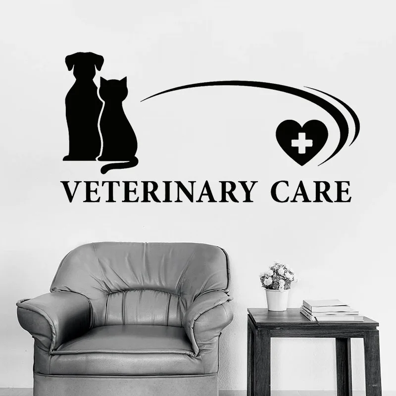 Ветеринарная Наклейка на стену для домашних животных интерьерный декор логотип